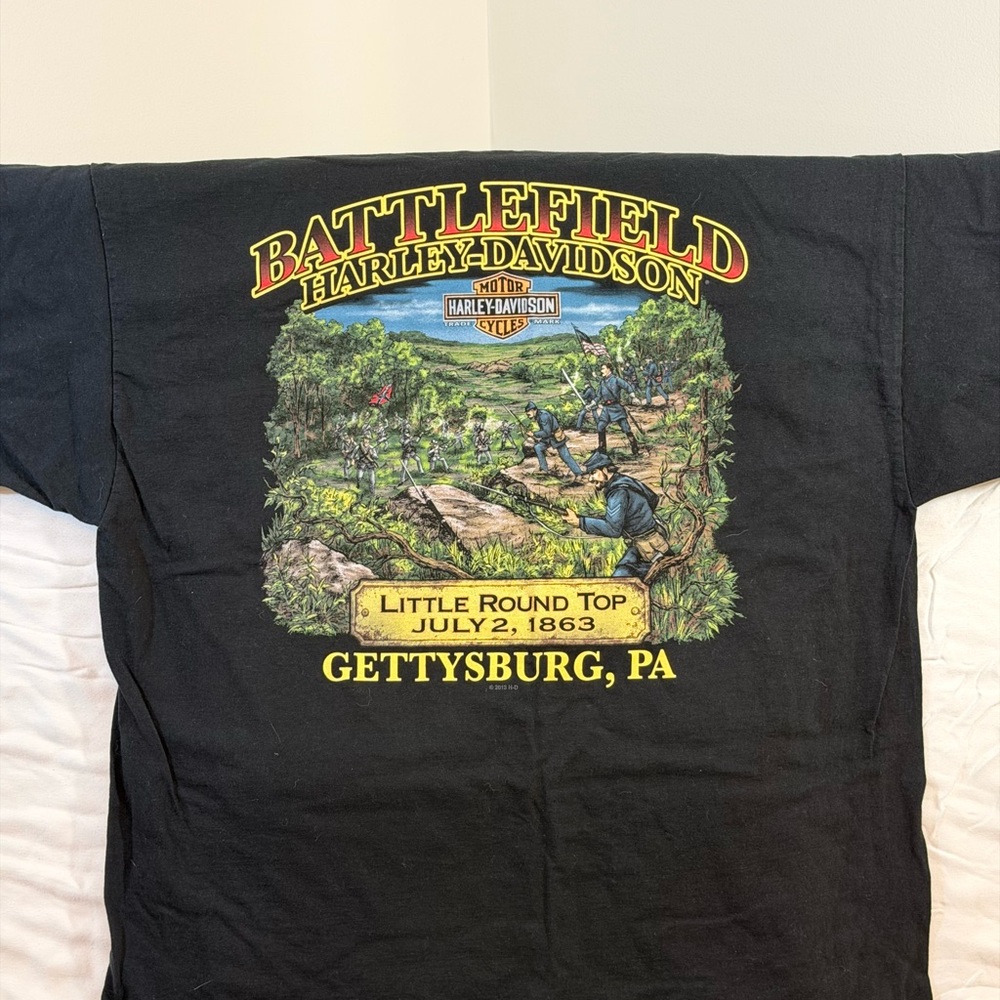 Limited Edition Harley-Davidson Battlefield Tee – Men’s XL – Gettysburg, PA